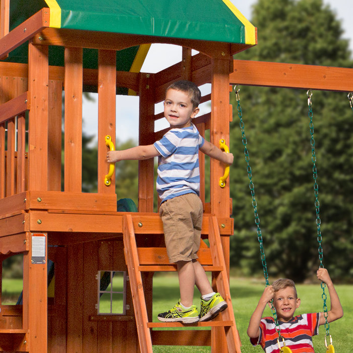 Backyard Discovery Oakmont All Cedar Swing Set & Reviews Wayfair